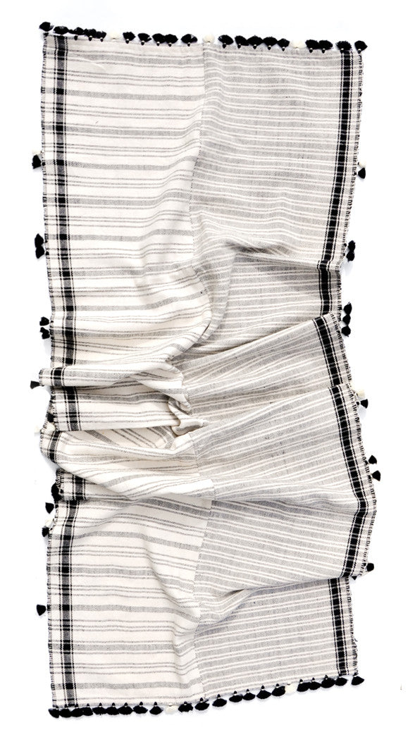Rebari Striped Tassel Trim Runner in - LEIF