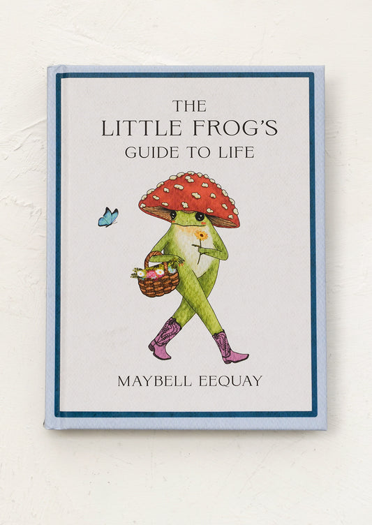 Book titled 'The Little Frog's Guide to Life' by Maybell Eequay on a white background