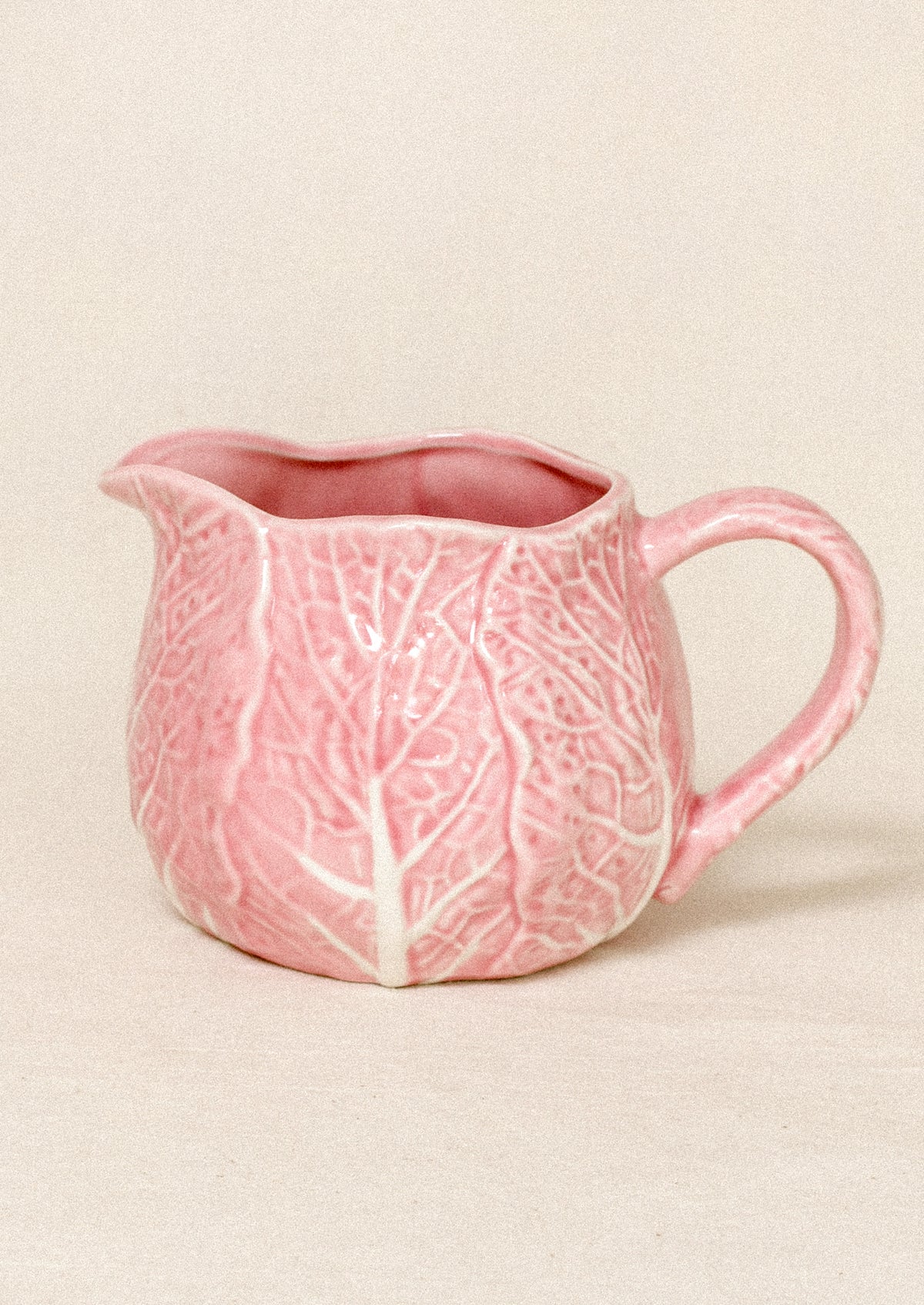 Pink Cabbage Stoneware Pitcher