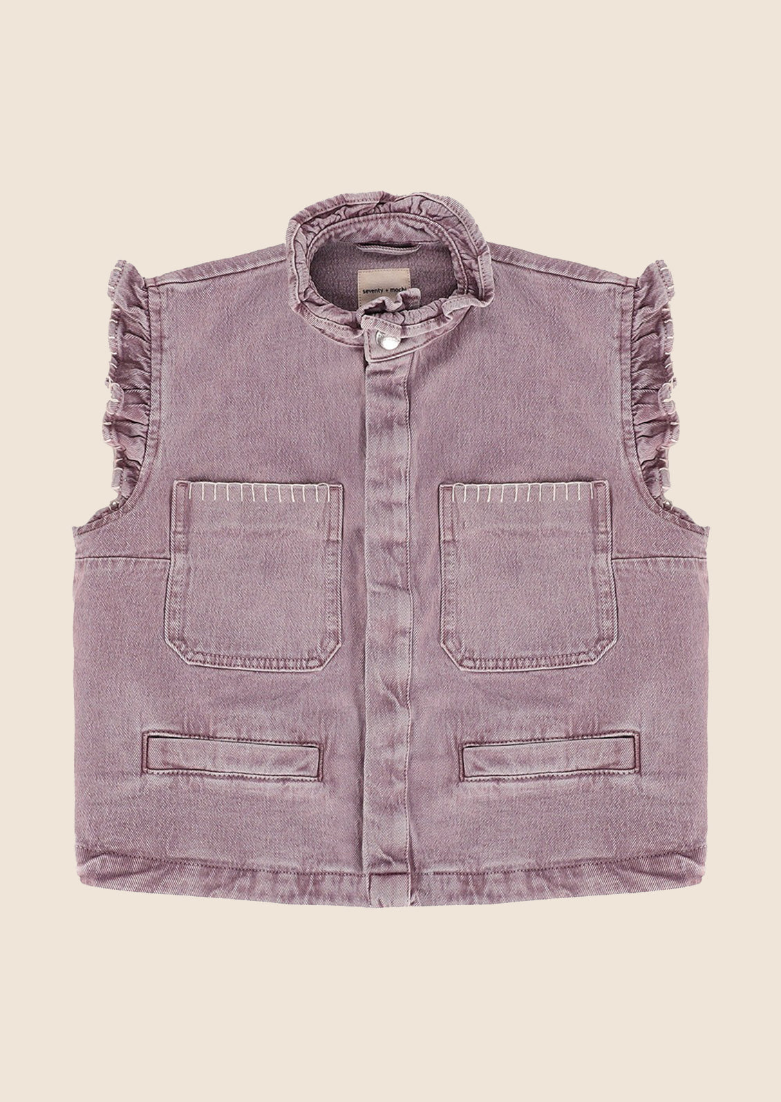 Lilac denim vest. 