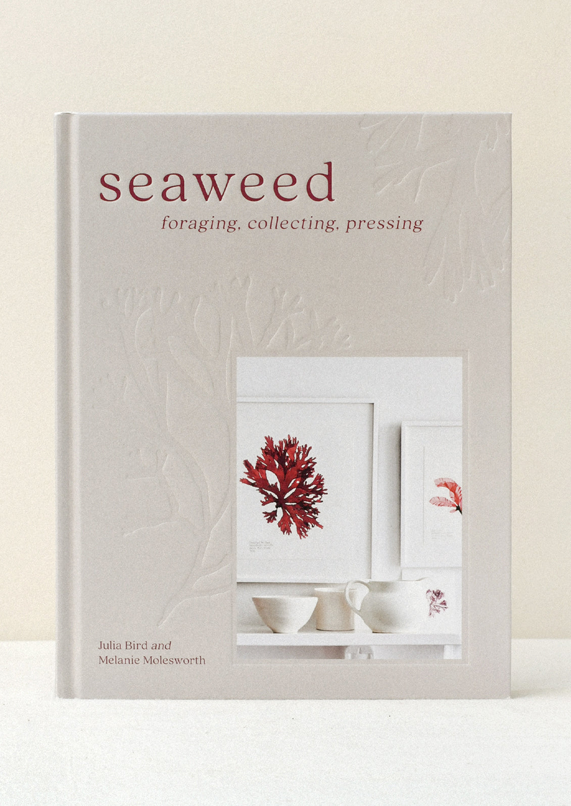 A book titled 'Seaweed: Foraging, Collecting, Pressing' by Julia Bird and Melanie Molesworth.