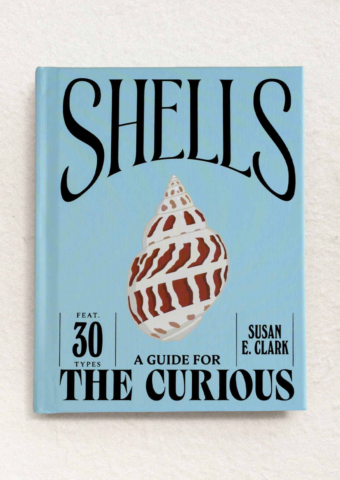 Book titled 'Shells: A Guide for the Curious' by Susan E. Clark on a light background