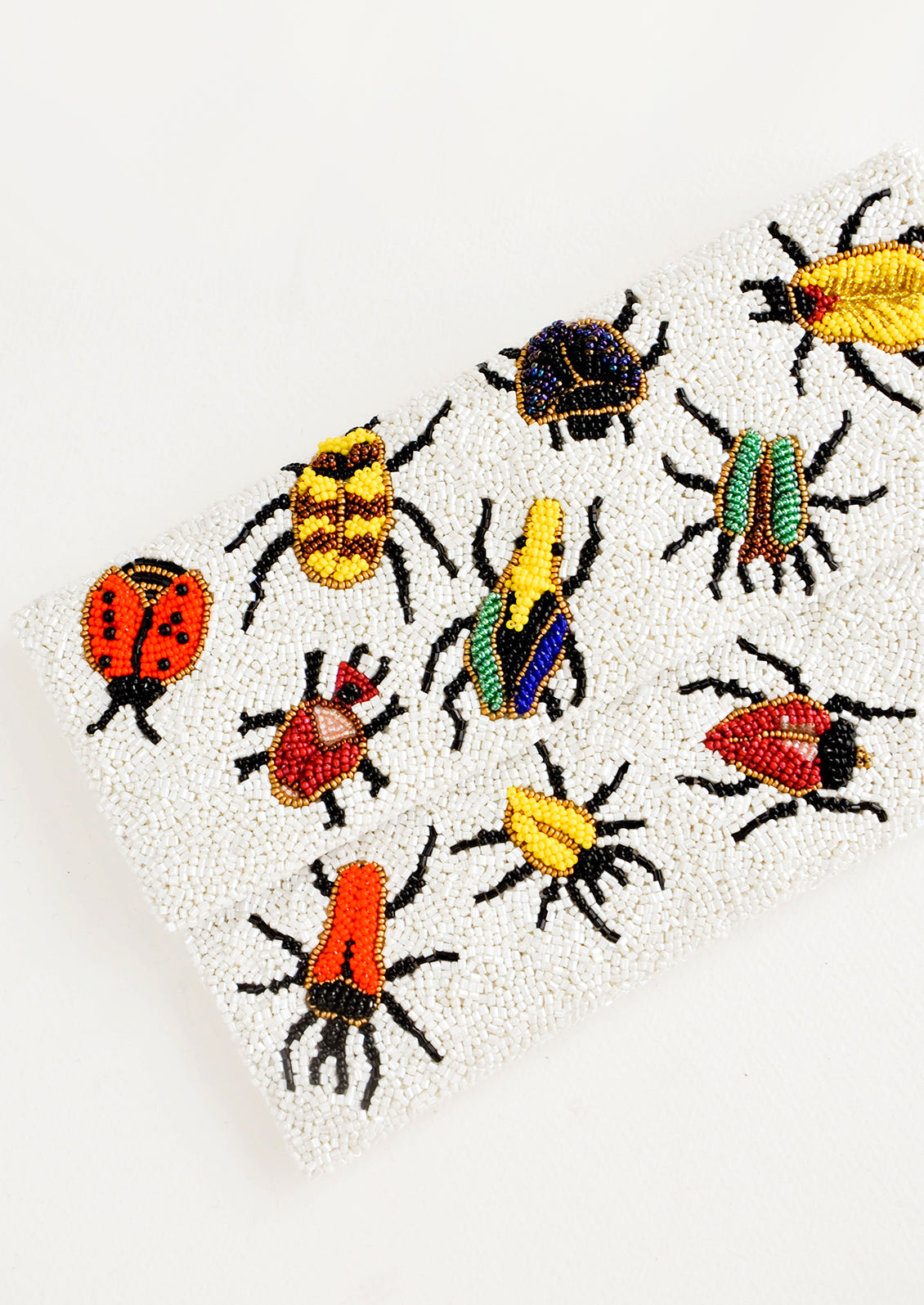 Beetles Beaded Clutch in  - LEIF