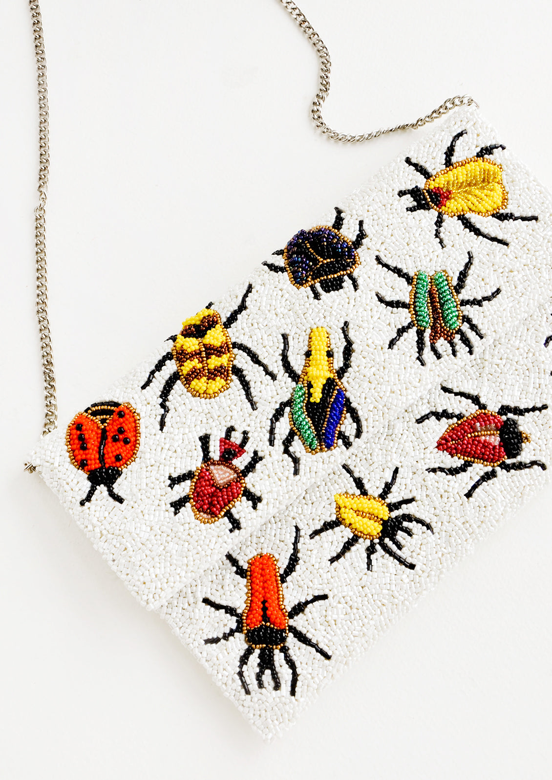 Beetles Beaded Clutch in  - LEIF