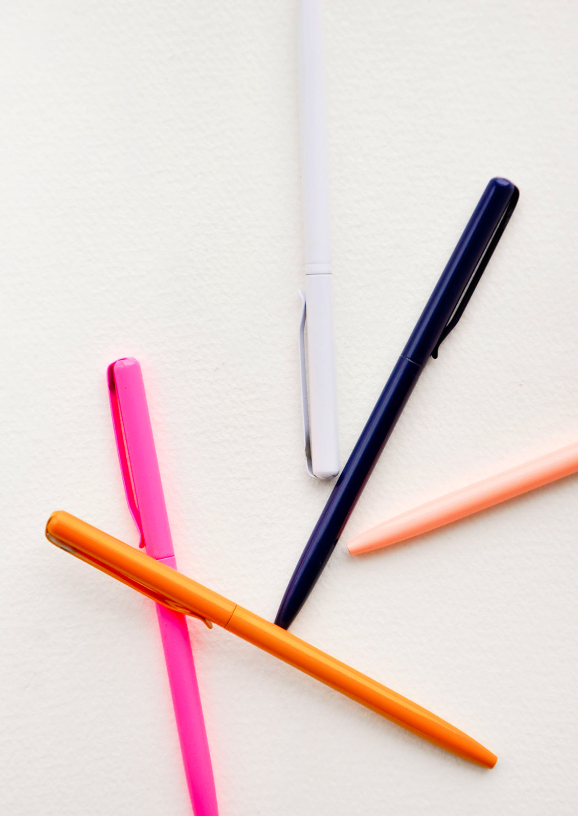 Product shot showing multiple colors of pen