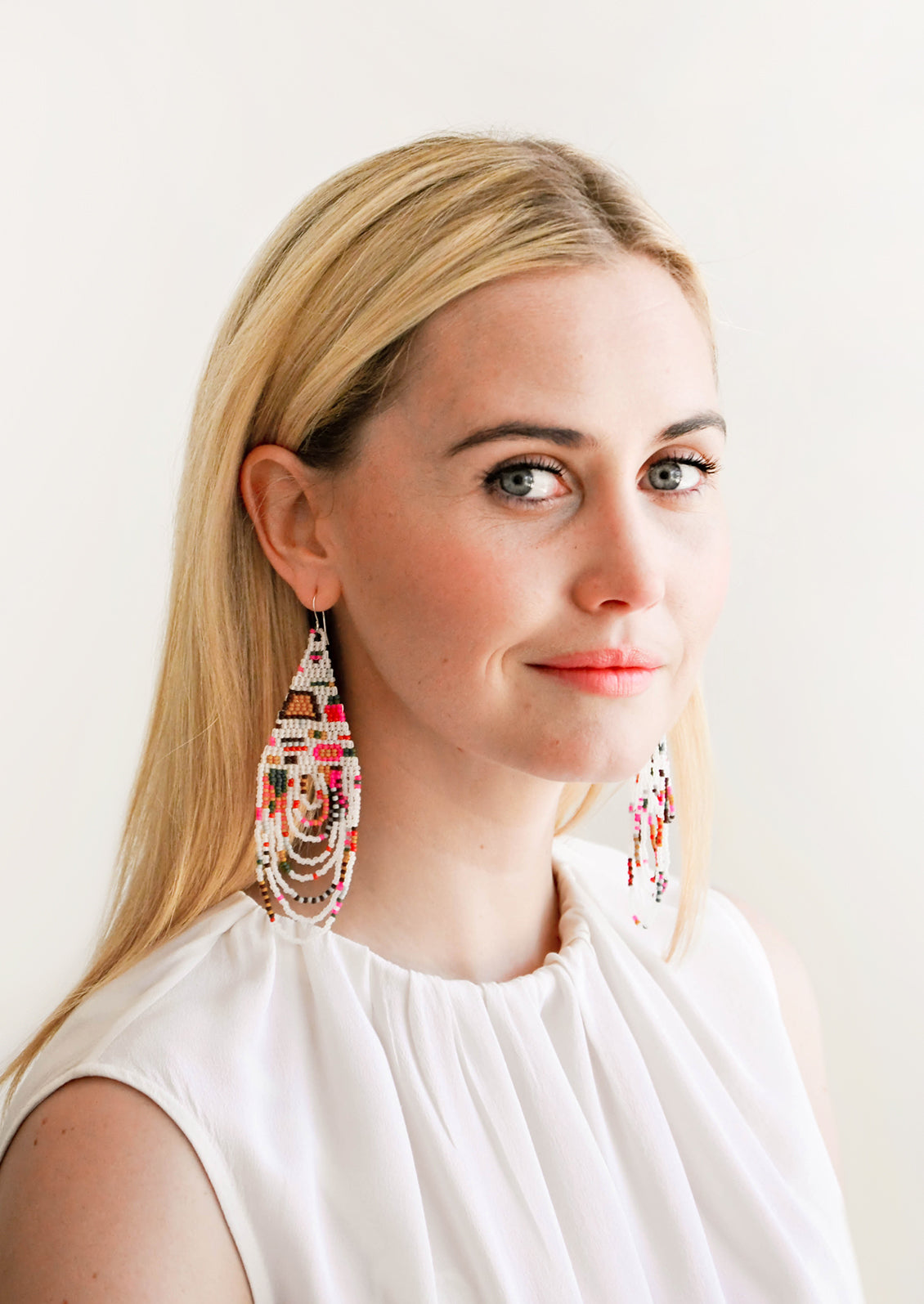 Galactic Groove Beaded Earrings in  - LEIF