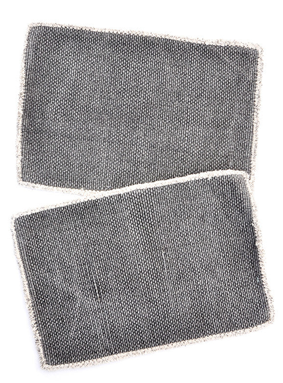 Heirloom Overdye Placemat Set in Charcoal - LEIF