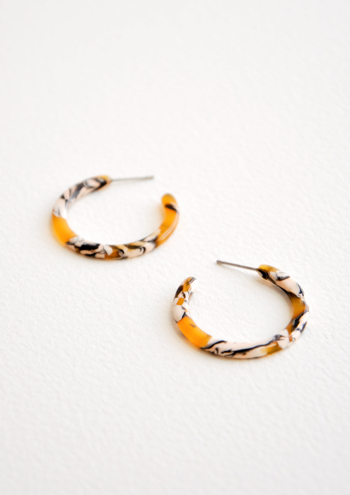 Mini Hoop Earrings in Calico Multi - LEIF