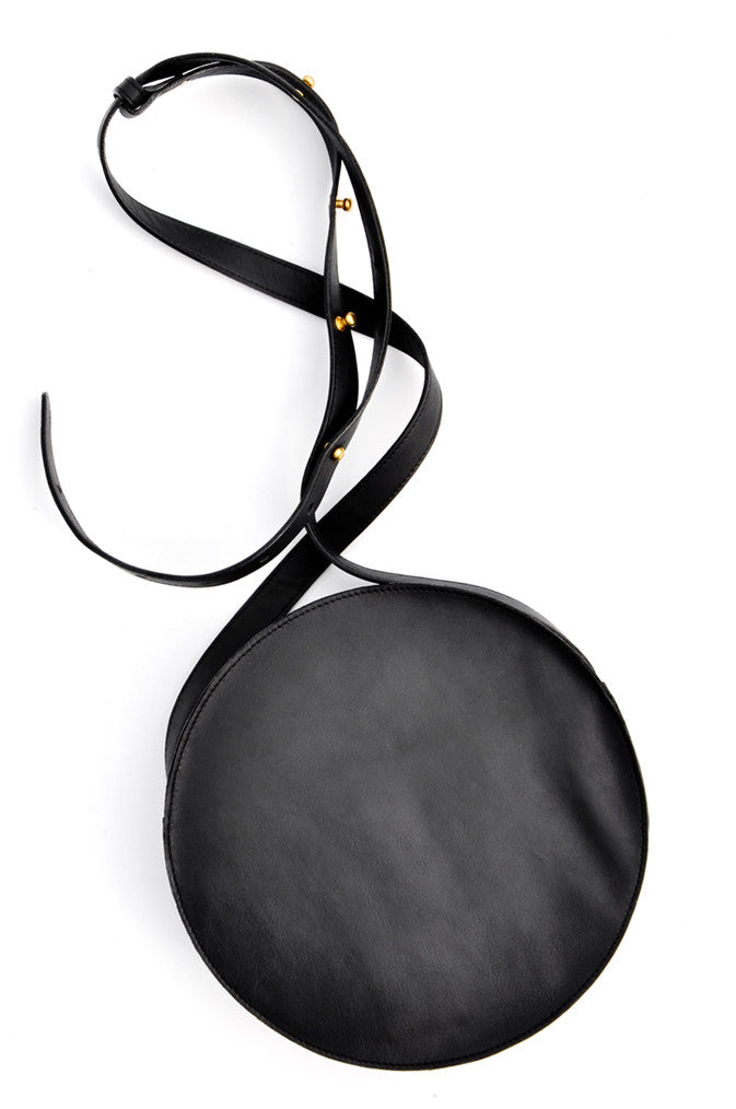 Full Moon Crossbody Bag in Black - LEIF