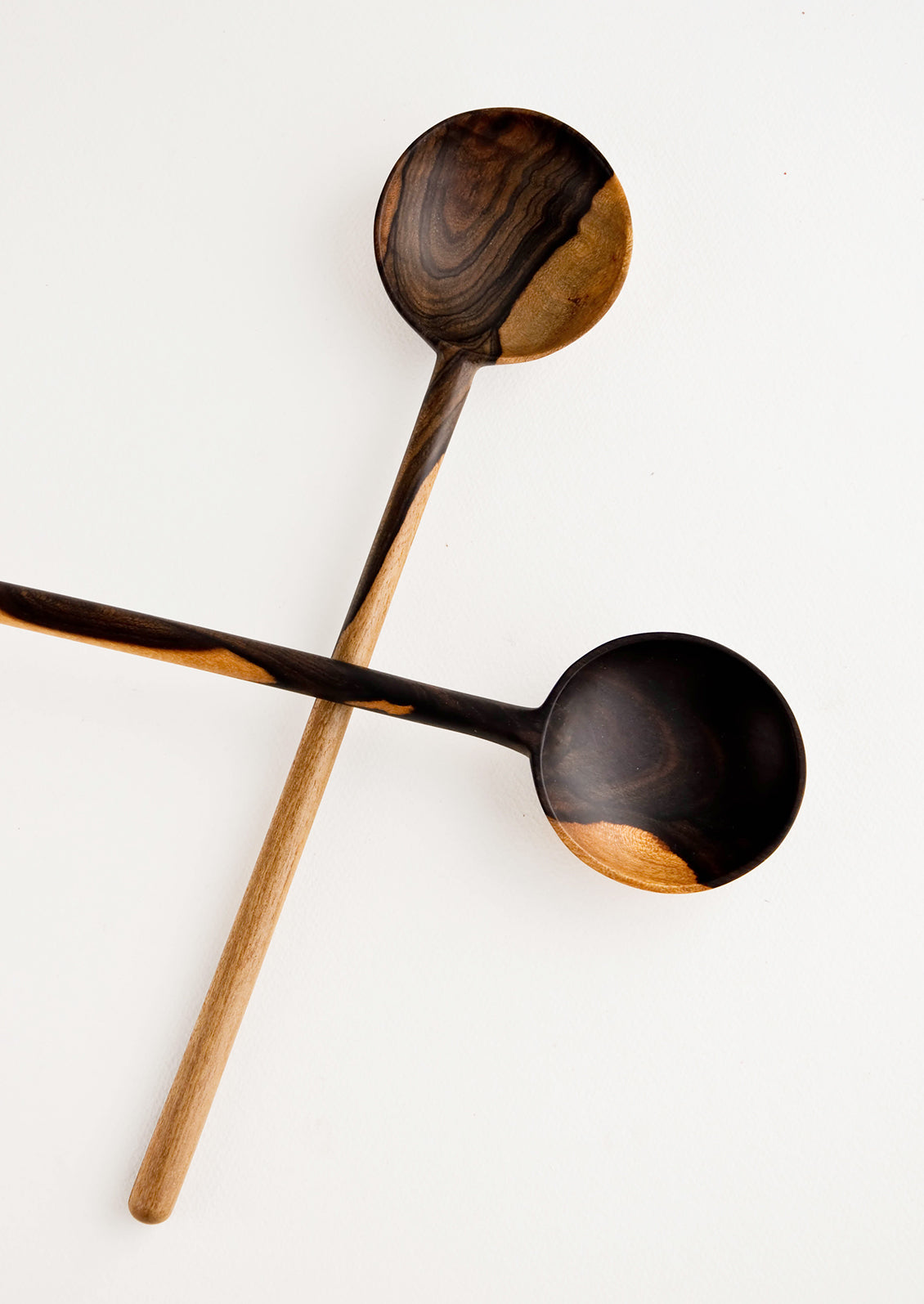 Peten Wooden Spoon in Large Round / Dark - LEIF
